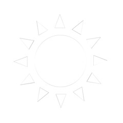 shining sun, spherical sun icon,cartoon text frame,Various circular speech bubbles, conversation