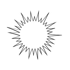 shining sun, spherical sun icon,cartoon text frame,Various circular speech bubbles, conversation