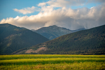 Fototapeta na wymiar landscape with mountains and clouds, West Tatras