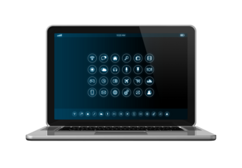 Laptop Computer - apps icons interface