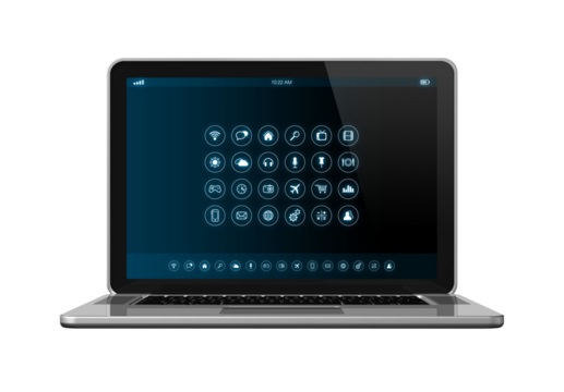 Laptop Computer - apps icons interface