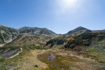 秋に染まる立山連峰