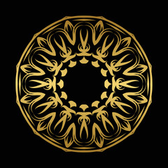 round ornament Abstract luxury  mandala design