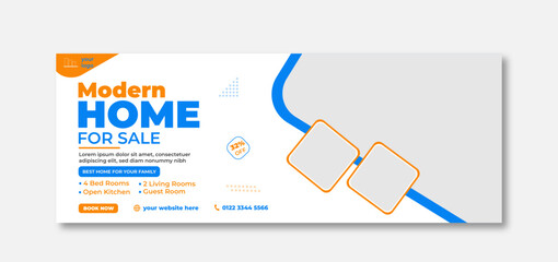 Modern Home Facebook Cover Design Template