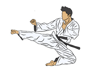 karate vector logo icon © irvan