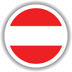 Austria Flag Round Shape Vector
