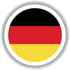 Germany Flag Round Shape Vector