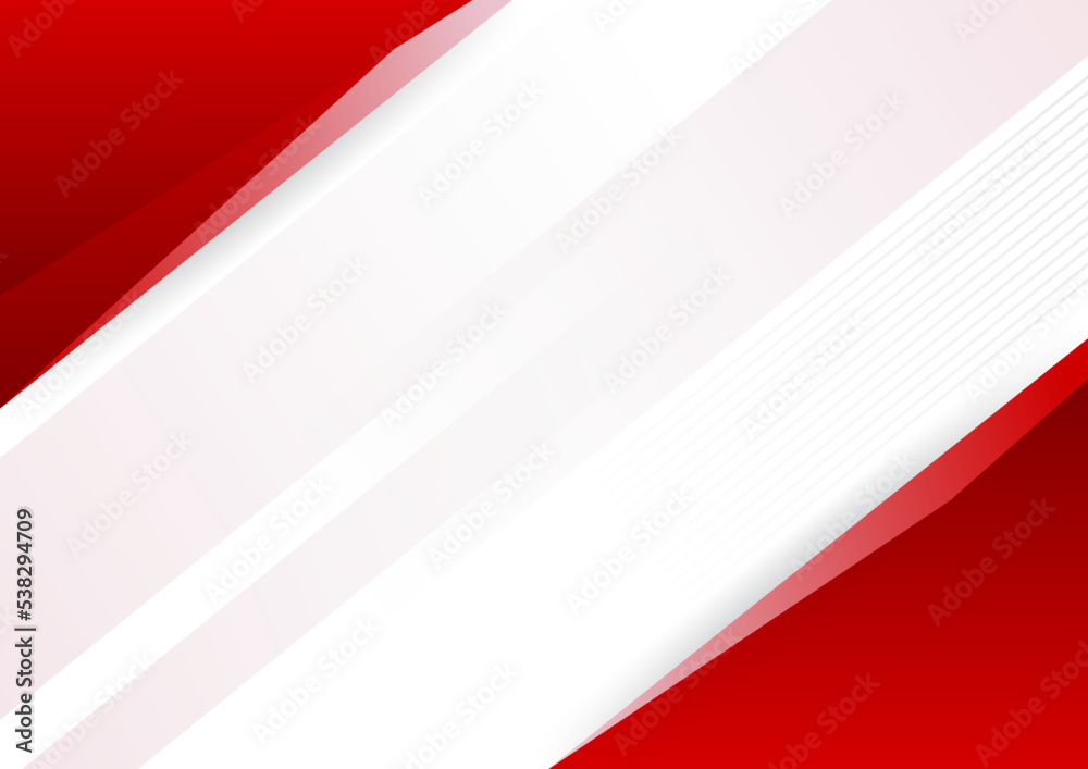 Poster modern red white abstract background for business presentation design template