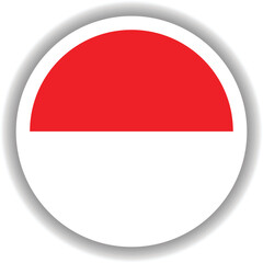 Indonesia Flag Round Shape Vector