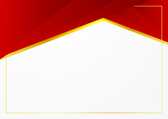 Modern red white abstract background for business presentation design template