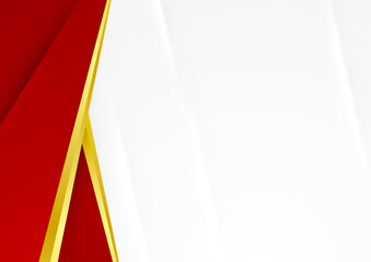 Modern red white abstract background for business presentation design template