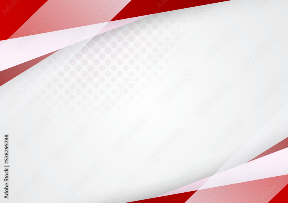 Poster modern red white abstract background for business presentation design template