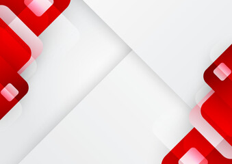 Modern red white abstract background for business presentation design template