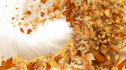 autumn leaves wind air background like sea wave