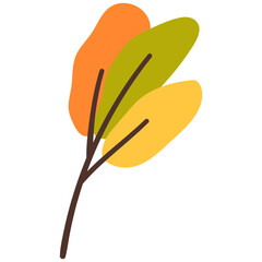 Hand drawn Autumn Branch, Plant, Leaf, Flower and Floral Elements