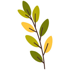 Hand drawn Autumn Branch, Plant, Leaf, Flower and Floral Elements