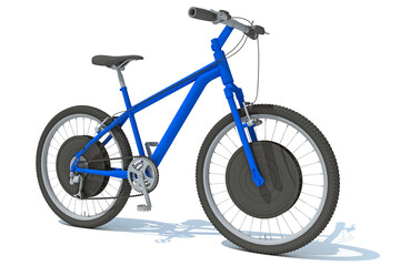 Bike 3D rendering bicycle on white background