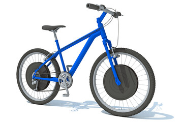 Fototapeta premium Bike 3D rendering bicycle on white background