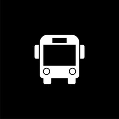 Bus icon isolated on dark background