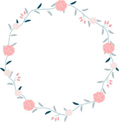 minimal valentines wreath in pastel color