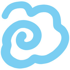 Hand drawn cute pastel abstract doodle line