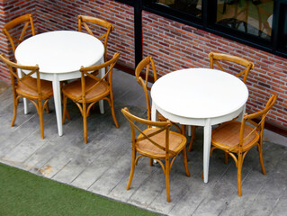 Fototapeta na wymiar Outdoor table and chairs set