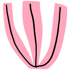 Hand drawn abstract organic shape