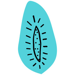 Hand drawn abstract organic shape