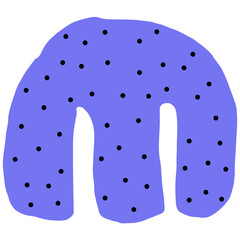 Hand drawn abstract organic shape