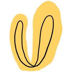 Hand drawn abstract organic shape