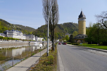 Kurbereich mit Quellenturm in Bad Ems