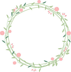 Fototapeta premium minimal valentines wreath in pastel color