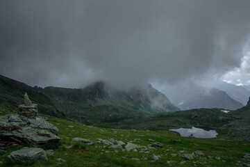 landscape from valnera peak in ayas valley