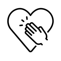 Obraz premium Black line icon for Integrity