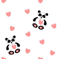 Panda with Heart
