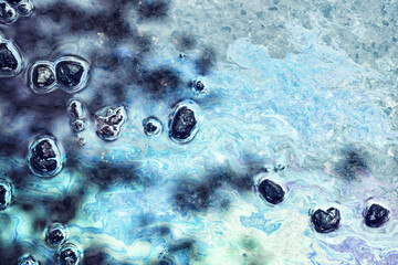 gasoline in a puddle abstract color background