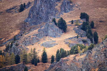 tapete herbstlandschaft berg altai, freiheit romantische reise © kichigin19