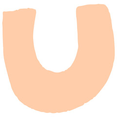 Pastel abstract organic shape scribble hand drawn