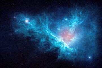 Obraz na płótnie Canvas Space nebula, colorful abstract background image