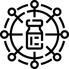 Distribute vaccines icon symbol element