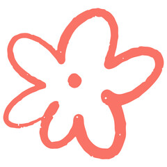 Pastel hand drawn abstract botanical plant