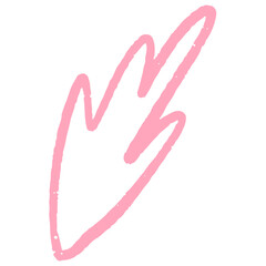 Pastel hand drawn abstract botanical plant