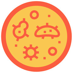 Petri dish icon symbol element