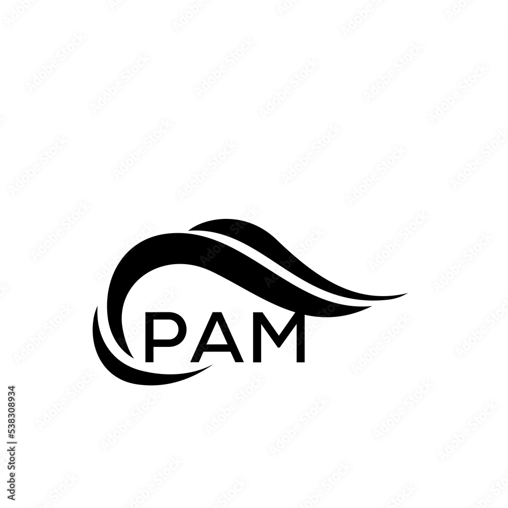 Canvas Prints pam letter logo. pam blue image. pam monogram logo design for entrepreneur and business. pam best ic