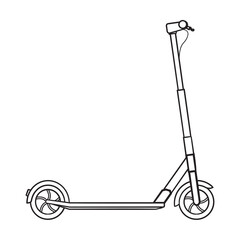 Slide scooter - stock illustration of classic children scooter.