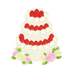 いちごの三段ケーキ