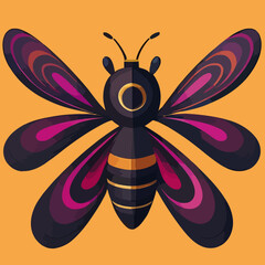illustration vector of colorful bee, wasp, hornet isolated good for logo, icon, mascot, print or customize your design