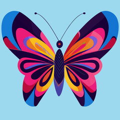 Fototapeta na wymiar illustration vector of colorful butterfly isolated good for logo, icon, mascot, print or customize your design