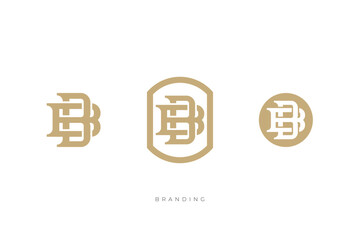B Letter BB Monogram Vector Logo Letter Combination Lettermark
