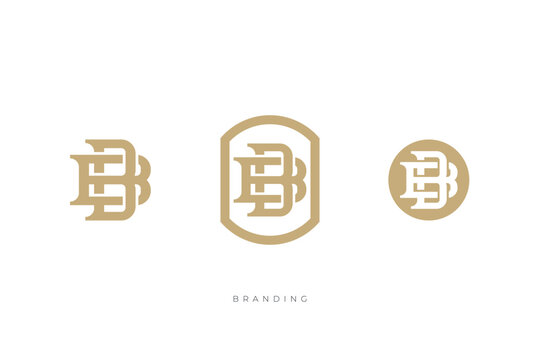 B Letter BB Monogram Vector Logo Letter Combination Lettermark
